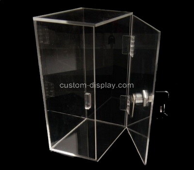 Custom clear plexiglass locking display case, acrylic display box